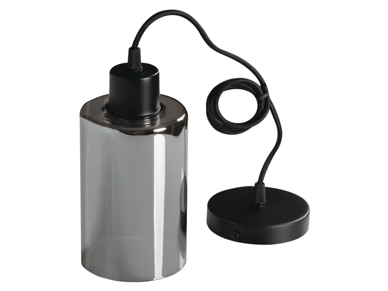 BRW Підвісний світильник Gizio з металу та скла чорний 093212 фото №5