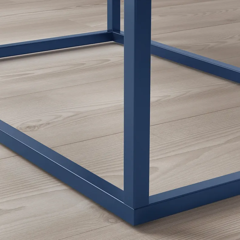 IKEA VIKHAMMER ВІКХАММЕР, приліжковий столик, синій, 40x39 см 705.838.29 фото №5