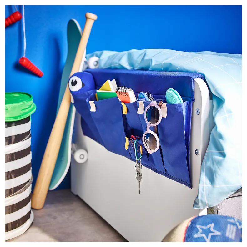 IKEA MÖJLIGHET МЕЙЛІГХЕТ, кишеня для ліжка, синій, 75x27 см 804.213.89 фото №2