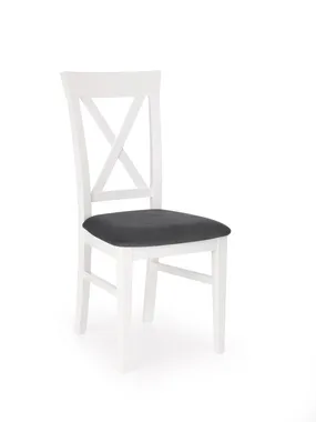 Кухонний стілець HALMAR BERGAMO білий/сірий фото