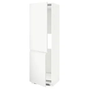 IKEA METOD МЕТОД, выс шкаф д / холодильн или морозильн, белый / Воксторп матовый белый, 60x60x200 см 291.113.71 фото
