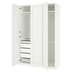 IKEA PAX ПАКС / GULLABERG ГУЛЛАБЕРГ, гардероб, комбинация, белый/белый, 150x60x236 см 095.635.47 фото