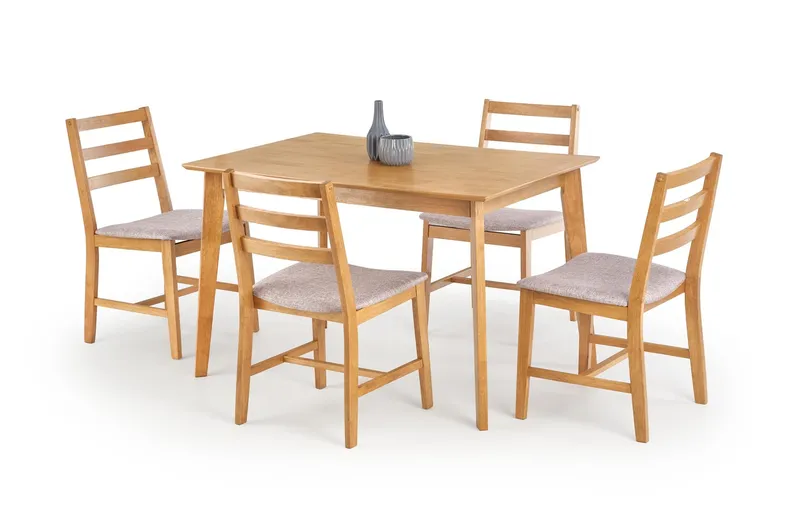 Столовий комплект HALMAR CORDOBA стіл + 4 стільці 120x80 см дуб фото №1