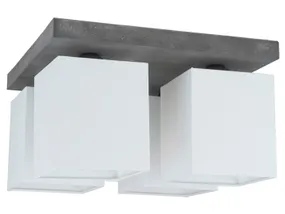 BRW Чудовий 4-точковий бетонний стельовий світильник біло-сірого кольору 073922 фото