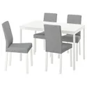 IKEA VANGSTA ВАНГСТА / KÄTTIL КЭТТИЛ, стол и 4 стула, белый / светло-серый, 120 / 180 см 594.288.49 фото thumb №1