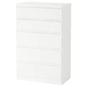 IKEA KULLEN КУЛЛЕН, комод с 5 ящиками, белый, 70x112 см 203.936.62 фото
