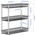 IKEA OMAR ОМАР, стелаж з 3 кошиками, гальванізований, 92x36x94 см фото thumb №5