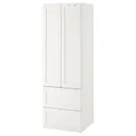 IKEA SMÅSTAD СМОСТАД / PLATSA ПЛАТСА, гардероб, білий з каркасом / з 2 шухлядами, 60x42x181 см 594.262.99 фото thumb №1