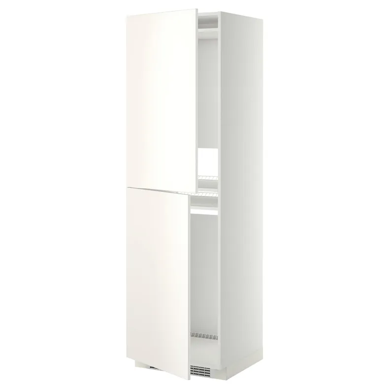 IKEA METOD МЕТОД, висока шафа для холодильнка / морозил, білий / ВЕДДІНГЕ білий, 60x60x200 см 199.207.01 фото №1