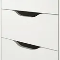 IKEA ALEX АЛЕКС, тумба с ящиками на колесах, белый / черный, 36x76 см 594.222.20 фото thumb №3