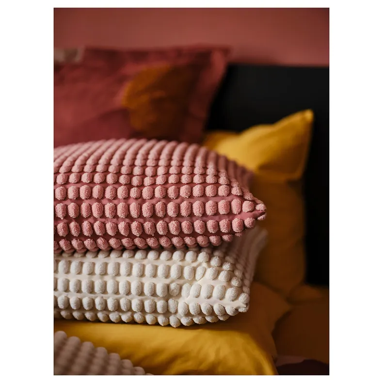 IKEA SVARTPOPPEL СВАРТПОППЕЛ, чохол на подушку, світло-рожевий, 50x50 см 205.429.97 фото №4