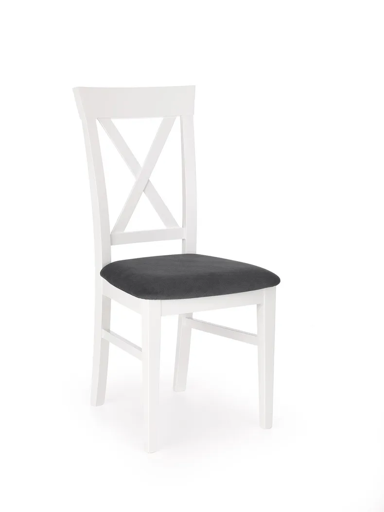 Кухонний стілець HALMAR BERGAMO білий/сірий фото №1