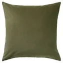 IKEA SANELA САНЕЛА, чохол на подушку, оливково-зелений, 50x50 см 804.792.00 фото thumb №1