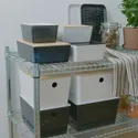 IKEA KUGGIS КУГГІС, коробка з кришкою, білий, бамбук, 13x18x8 см фото thumb №4