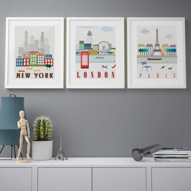 IKEA BILD БІЛЬД, постер, Лондон, Париж, Нью-Йорк, 40x50 см 804.418.15 фото №3