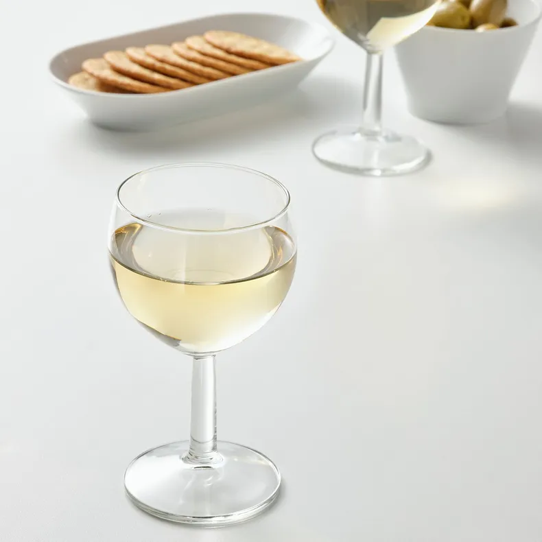 IKEA FÖRSIKTIGT ФОРСИКТИГТ, бокал для вина, прозрачное стекло, 16 кл 803.002.07 фото №3