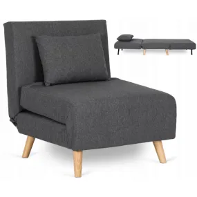 Крісло розкладне MEBEL ELITE MARRY, тканина: сірий фото