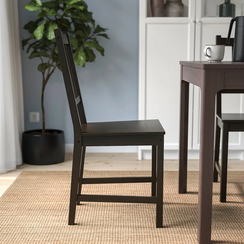 IKEA STEFAN СТЕФАН, стул, коричнево-чёрный 002.110.88 фото №3