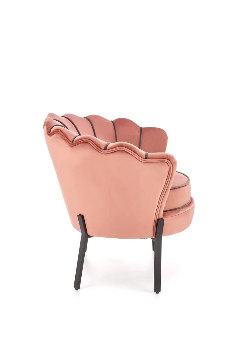 Мягкое кресло HALMAR ANGELO розовый/черный фото №5