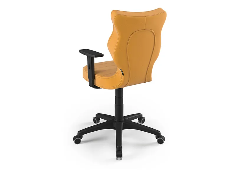 BRW Молодежный вращающийся стул желтого цвета размер 6 OBR_DUO_CZARNY_ROZM.6_VELVET_35 фото №3