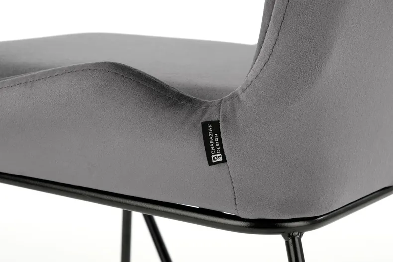 Кухонний стілець HALMAR K454 чорний, сірий фото №2