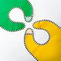 IKEA GRÖNFINK ГРЕНФІНК, дитячий нагрудник, зелений/жовтий 105.724.09 фото thumb №4