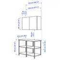 IKEA ENHET ЕНХЕТ, шафа, біла/сіра рамка, 123x63.5x207 см 995.480.53 фото thumb №5