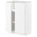 IKEA METOD МЕТОД, підлогова шафа з полицями / 2 дверцят, білий / Voxtorp матовий білий, 60x37 см 894.614.70 фото thumb №1