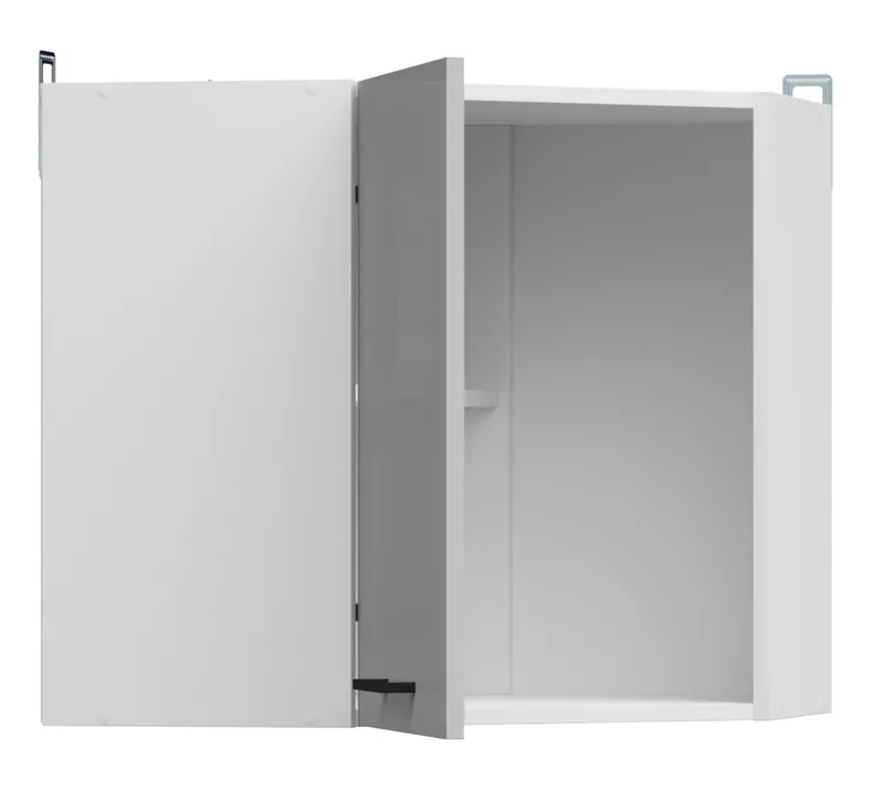 BRW Угловой верхний кухонный шкаф Junona Line 60 см левый/правый jash серый глянец, белый/светло-серый глянец GNWU/57_LP-BI/JSZP фото №4