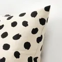 IKEA ODDNY ОДДНЮ, чехол на подушку, Кремовый / черный точечный рисунок, 50x50 см 405.238.27 фото thumb №2