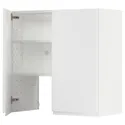 IKEA METOD МЕТОД, настінн шаф д / витяжки з полиц / дверц, білий / Voxtorp матовий білий, 80x80 см 495.043.63 фото thumb №1