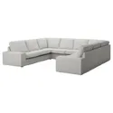 IKEA KIVIK КІВІК, диван U-подібної форми, 6-місний, Талміра біла/чорна 295.276.62 фото thumb №1