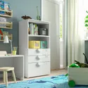 IKEA SMÅSTAD СМОСТАД / PLATSA ПЛАТСА, книжкова шафа, білий білий / з 3 шухлядами, 60x42x123 см 094.205.15 фото thumb №3