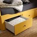 IKEA HEMNES ХЕМНЭС, кушетка с 2 матрасами/3ящиками, желтый/Эготнес твердый, 80x200 см 695.598.68 фото thumb №6