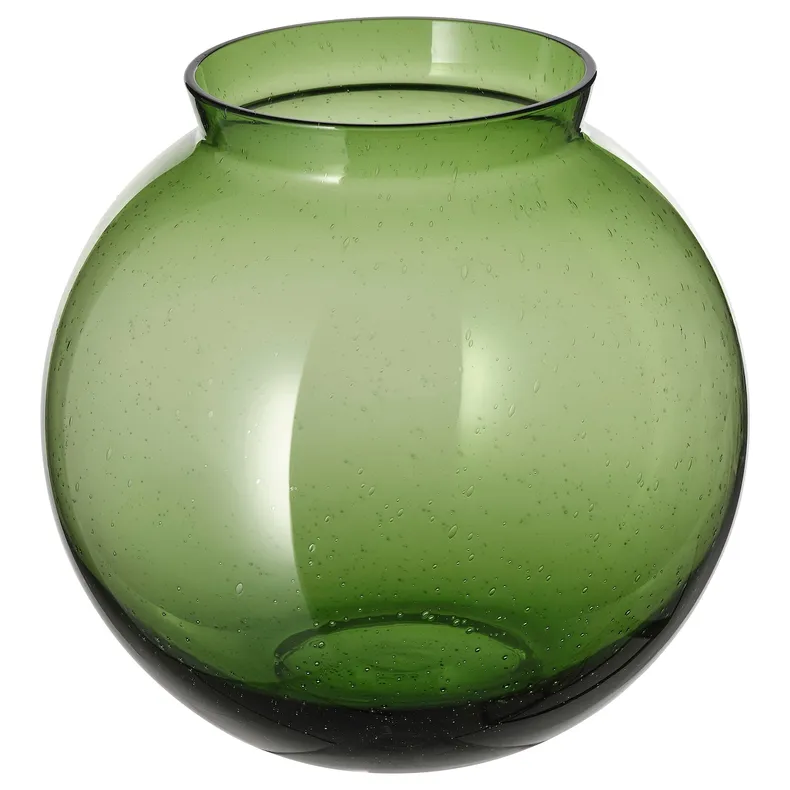 IKEA KONSTFULL КОНСТФУЛЛ, ваза, зеленый, 19 см 305.119.62 фото №1