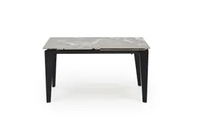 Стол раскладной FELIX HALMAR 141-201x81 см Керамика, столешница - серый мрамор, ножки - черные фото