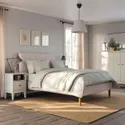 IKEA IDANÄS ІДАНЕС, каркас ліжка з оббивкою, Gunnared блідо-рожевий, 140x200 см 204.589.36 фото thumb №5
