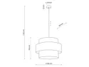 BRW Підвісний світильник Calisto Jute 3-точковий 50 см тканинний бежевий 094993 фото thumb №7