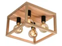 BRW Kago 4-точечный деревянный потолочный светильник бежевый 075212 фото thumb №1