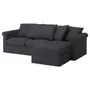 IKEA GRÖNLID ГРЕНЛІД, 3-місний диван із кушеткою, СПОРДА темно-сірий 494.085.64 фото