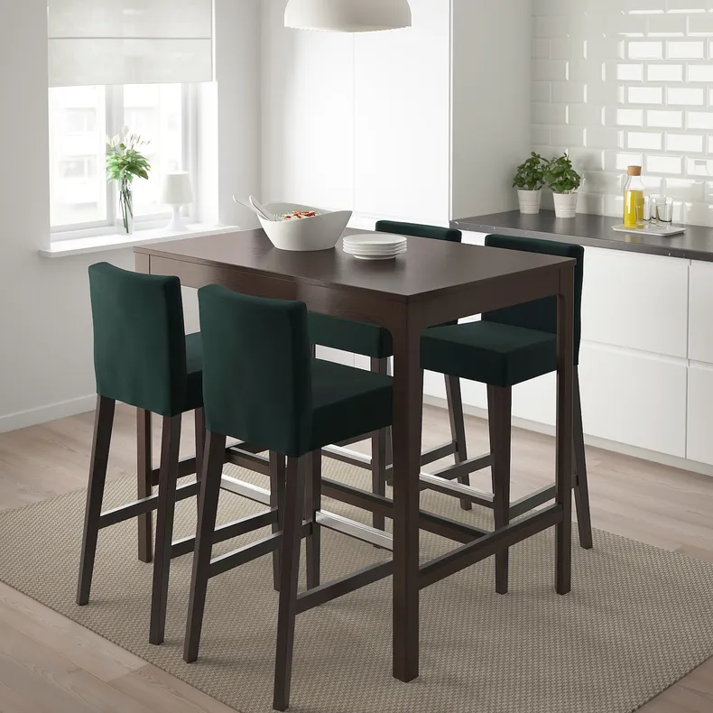 IKEA EKEDALEN ЭКЕДАЛЕН, барный стол, тёмно-коричневый, 120x80x105 см 904.005.17 фото №5