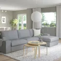 IKEA KIVIK КИВИК, 4-местный диван с козеткой, Тибблби бежевый / серый 994.405.85 фото thumb №2