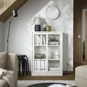 IKEA TONSTAD ТОНСТАД, шкаф+раздвижные стеклянные дверцы, крем, 81x37x116 см 404.888.95 фото thumb №2