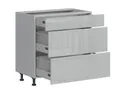 BRW Базовый шкаф для кухни Top Line 80 см с ящиками с плавным закрыванием серый глянец, серый гранола/серый глянец TV_D3S_80/82_2STB/STB-SZG/SP фото thumb №3