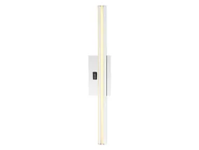 BRW Світлодіодний металевий настінний світильник для ванної кімнати Viggo білий та сріблястий 083267 фото