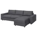 IKEA VIMLE ВІМЛЕ, 3-місний диван із кушеткою, з широкими підлокітниками Gunnared / середньо-сірий 695.452.87 фото thumb №2