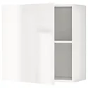 IKEA KNOXHULT КНОКСХУЛЬТ, навісна шафа з дверцятами, глянцевий білий, 60x60 см 703.268.11 фото thumb №1