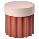 IKEA TESAMMANS ТЕСАММАНС, придиванный столик, красно-коричневый / розовый, 37x37 см 505.626.63 фото thumb №1