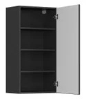 BRW Верхний кухонный шкаф Sole L6 50 см правый черный матовый, черный/черный матовый FM_G_50/95_P-CA/CAM фото thumb №3