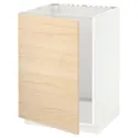 IKEA METOD МЕТОД, підлогова шафа для мийки, білий / АСКЕРСУНД під світлий ясен, 60x60 см 894.659.15 фото thumb №1